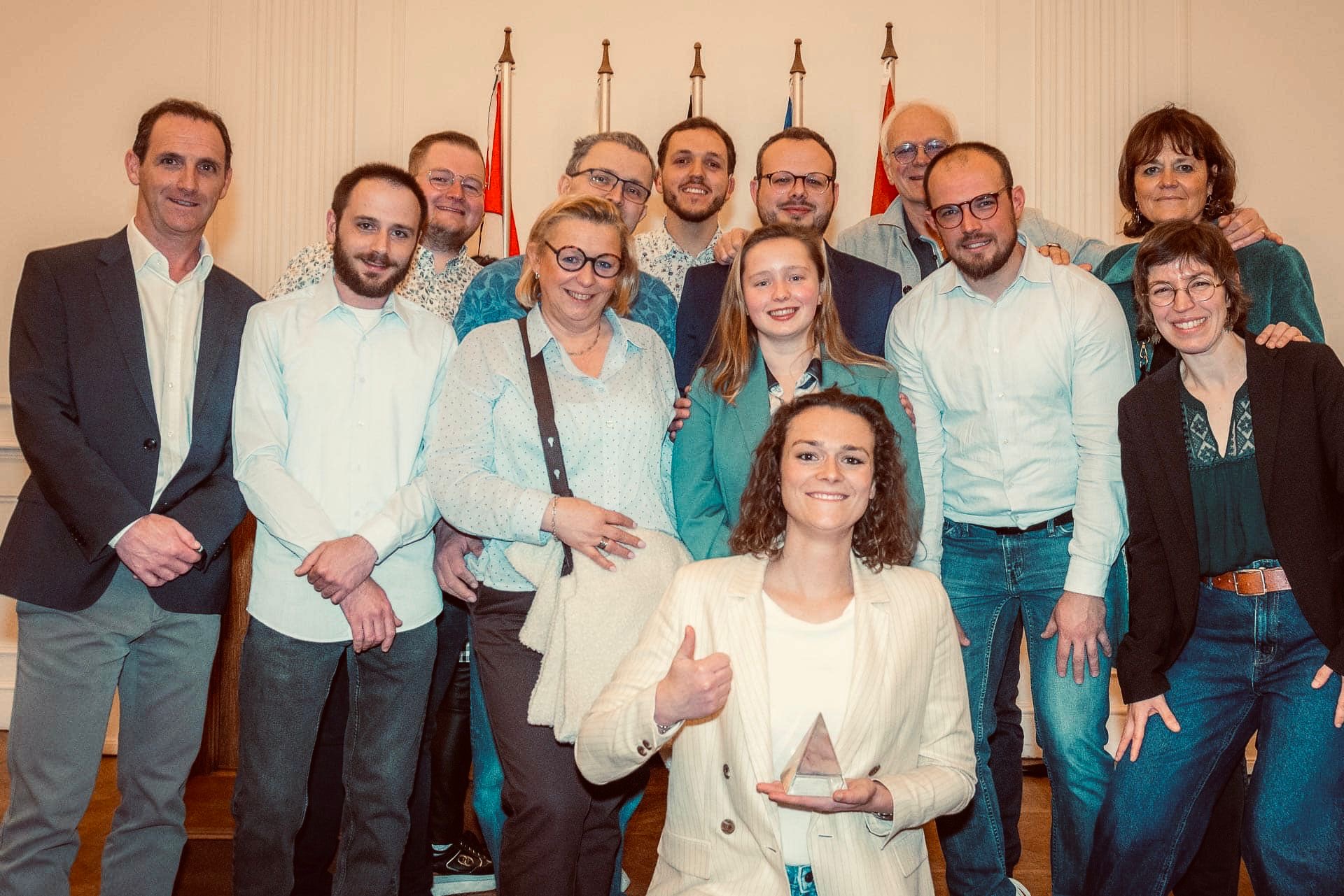 Céline Cornia lors de la remise de son prix